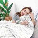 Therapy blanket and bedding set with small rhombuses