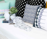 Health pillow with blue wave pattern