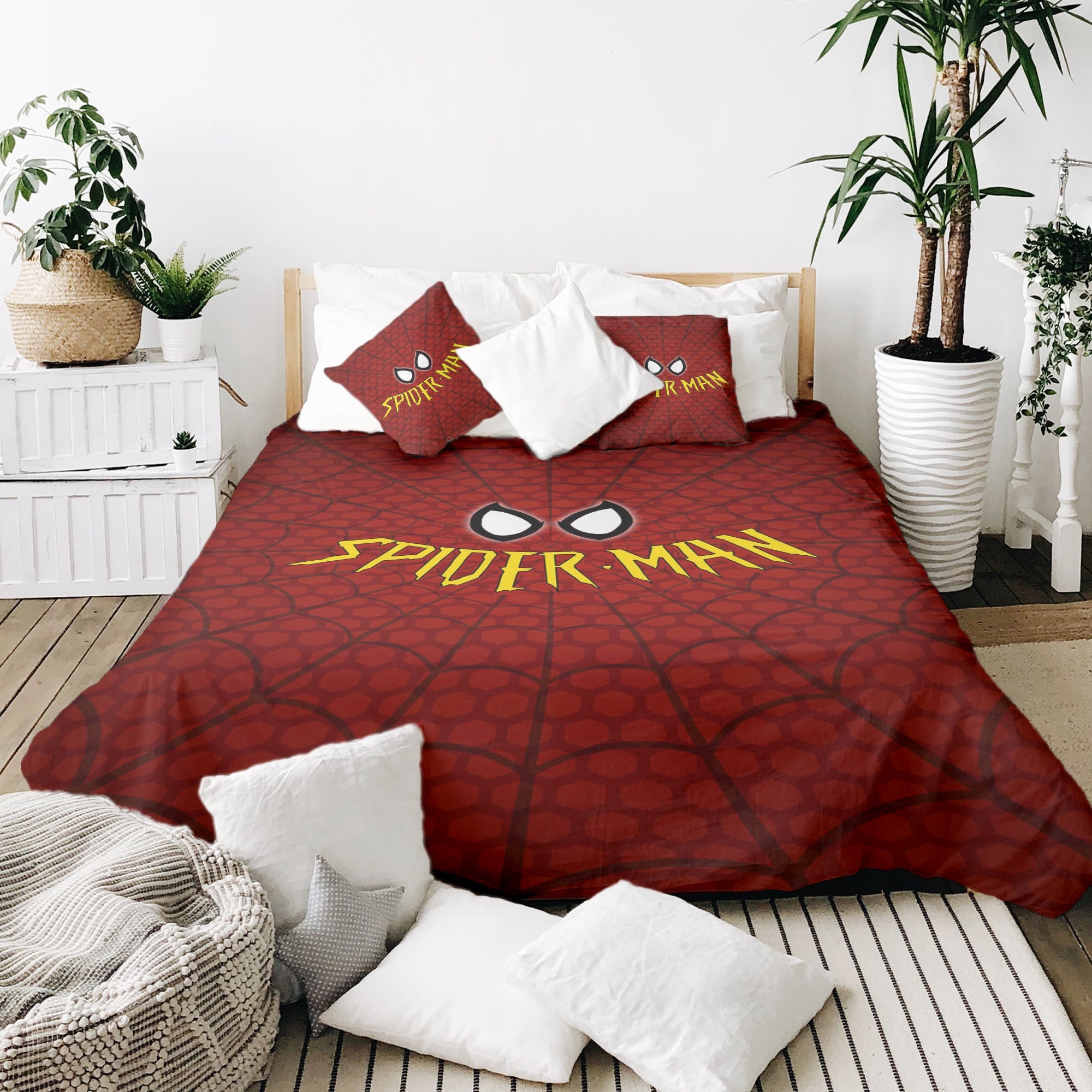 Therapy blankets bedding set red Spiderman