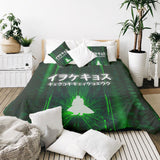 Original therapy blanket - cotton cover in green with characters