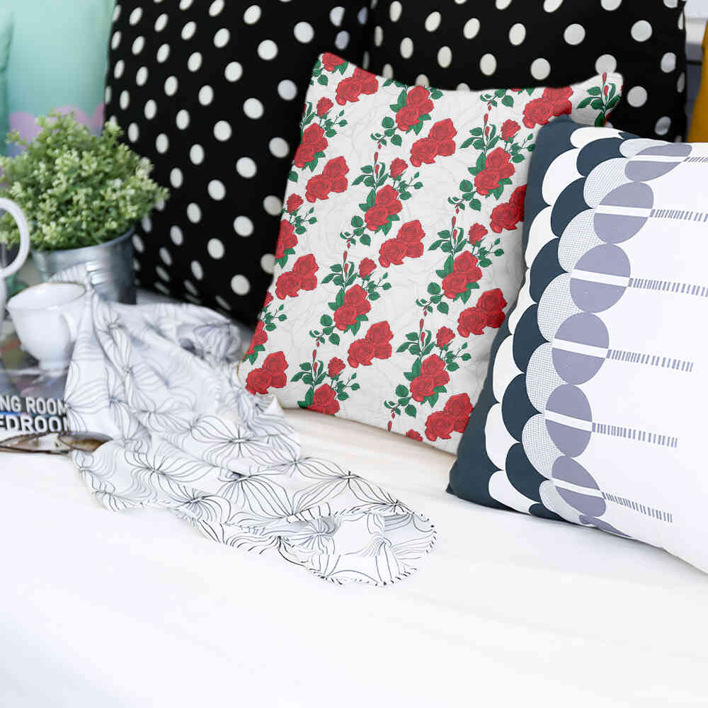 Coussin de santé blanc avec rosier