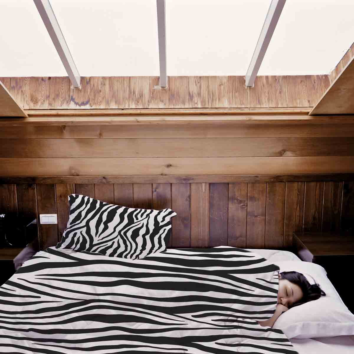 Original therapy blanket - cotton cover zebra print