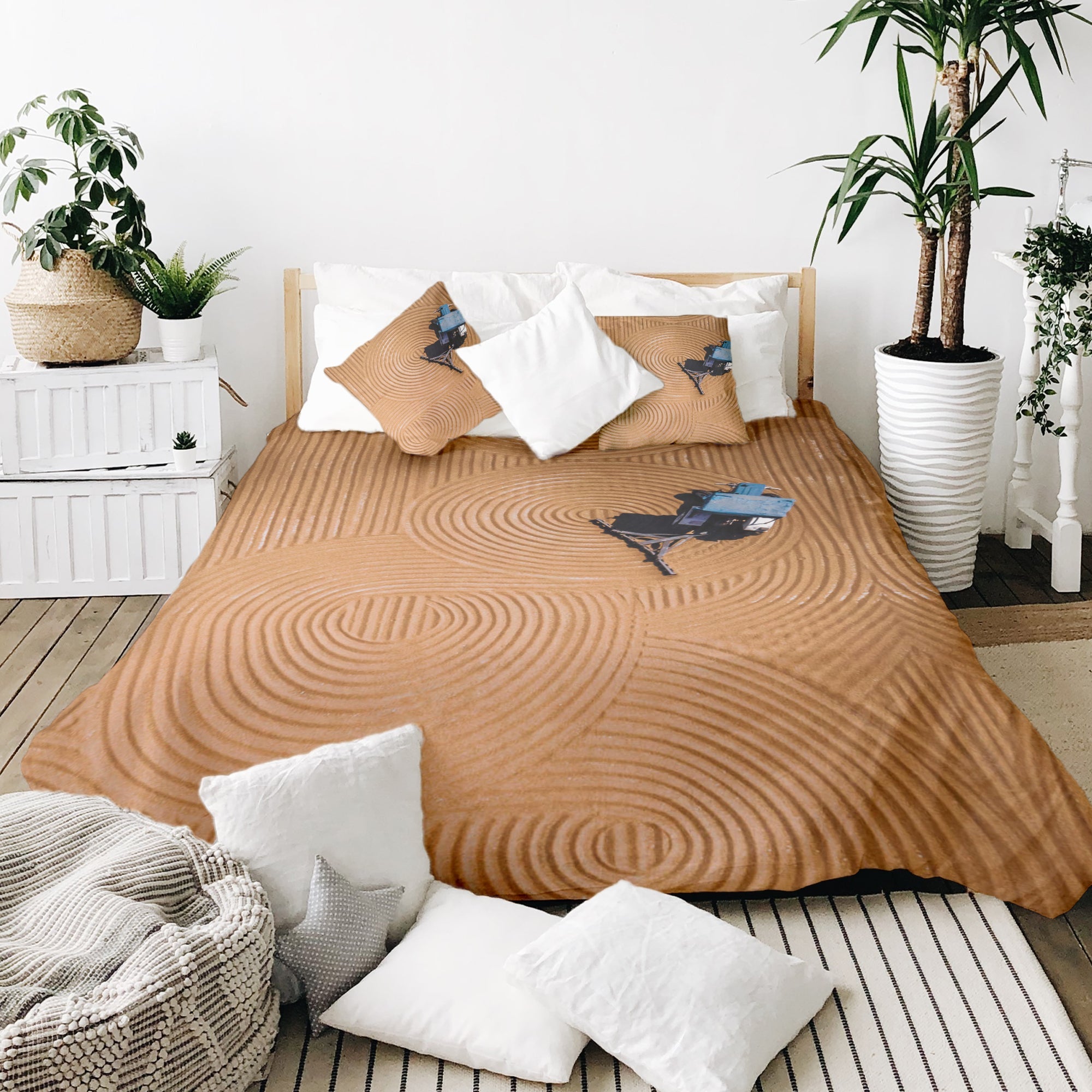 Therapy blankets bed linens circles in the field
