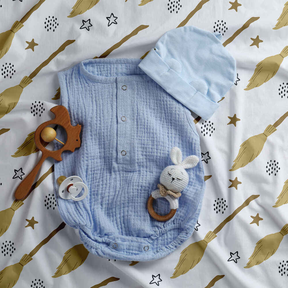 Original therapy blanket - cotton cover white with Harry's broom