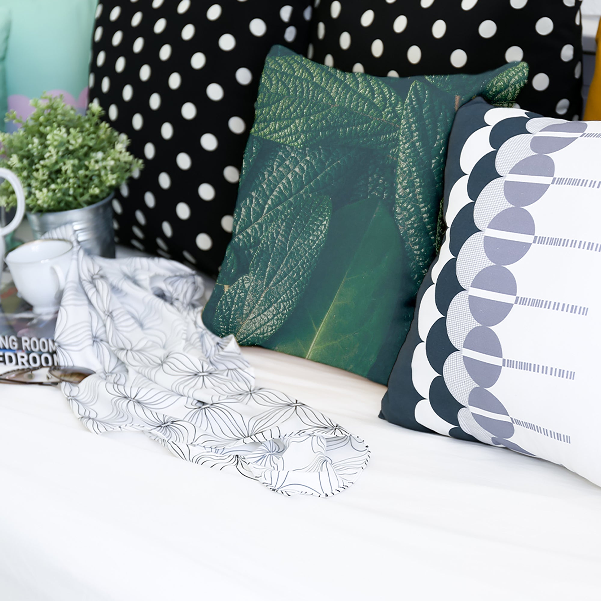 Coussin de santé Feuilles vertes