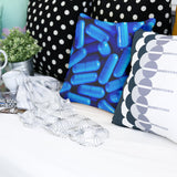 Health pillows, blue tablets.