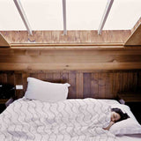 Therapy blankets bedding set, wave pattern, light gray.