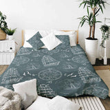 Original therapy blanket - cotton cover with ships