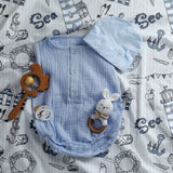 Original therapy blanket - cotton cover seafaring