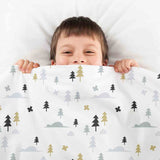 Therapy blankets bedding set grey forest