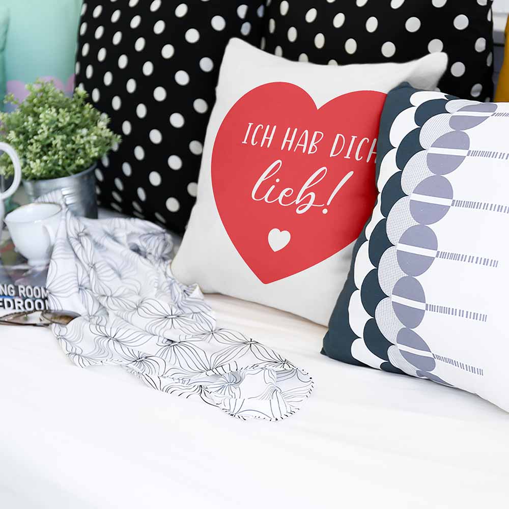 Coussin de santé cœur Je t'aime