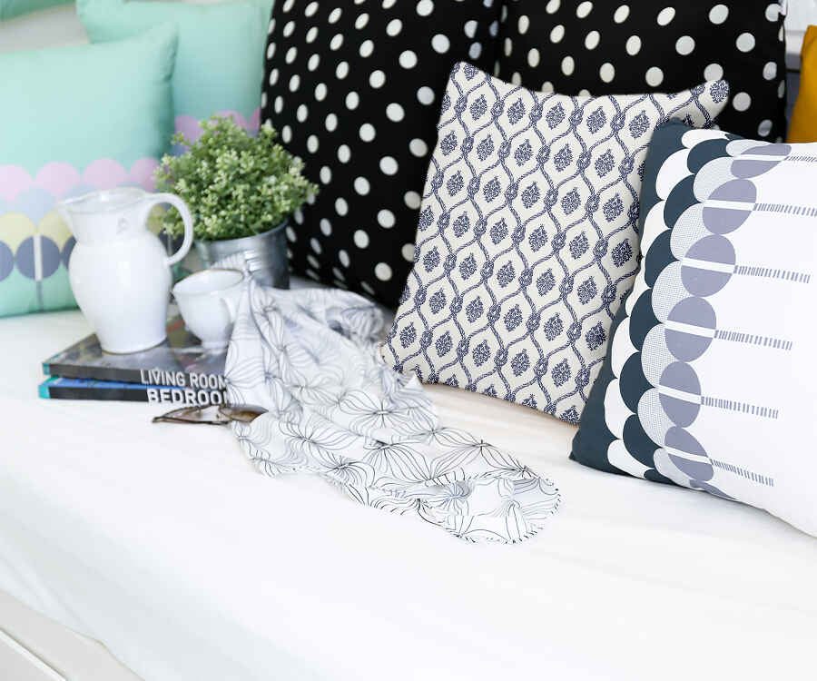 Coussin de santé motif marin bleu