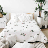 Original therapy blanket - cotton cover white mistletoe branches