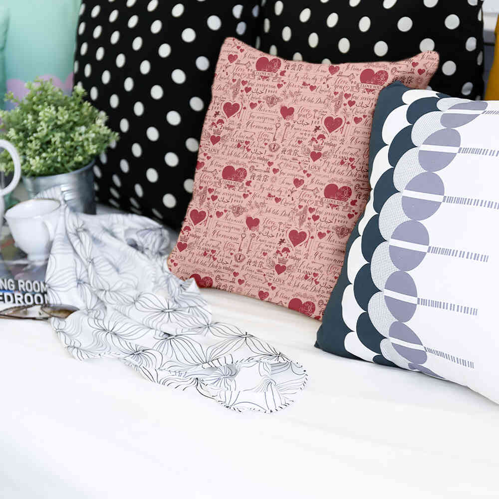 Coussin de santé rose Je t'aime