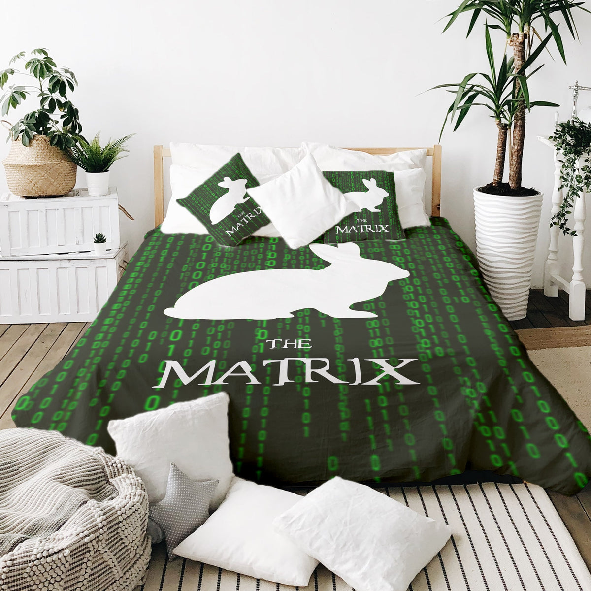 Original Therapy Blanket - Cotton Bedding Set Matrix Code Green