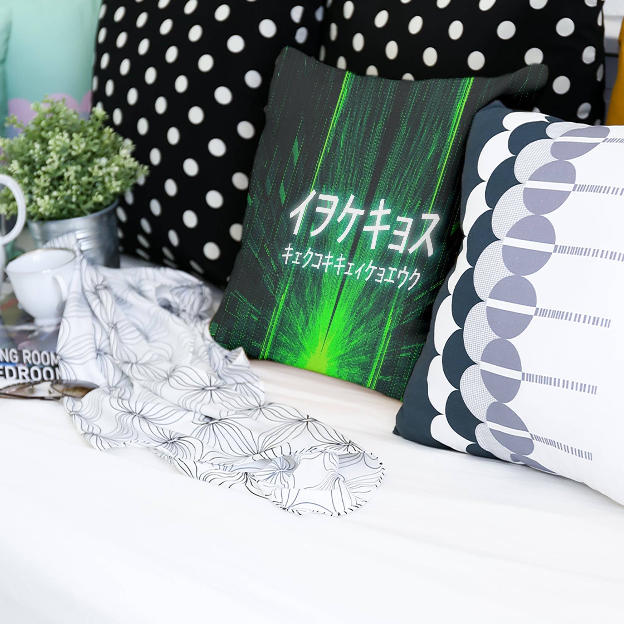 Coussin de santé avec inscription chinoise