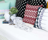 Health pillow with red Christmas pattern