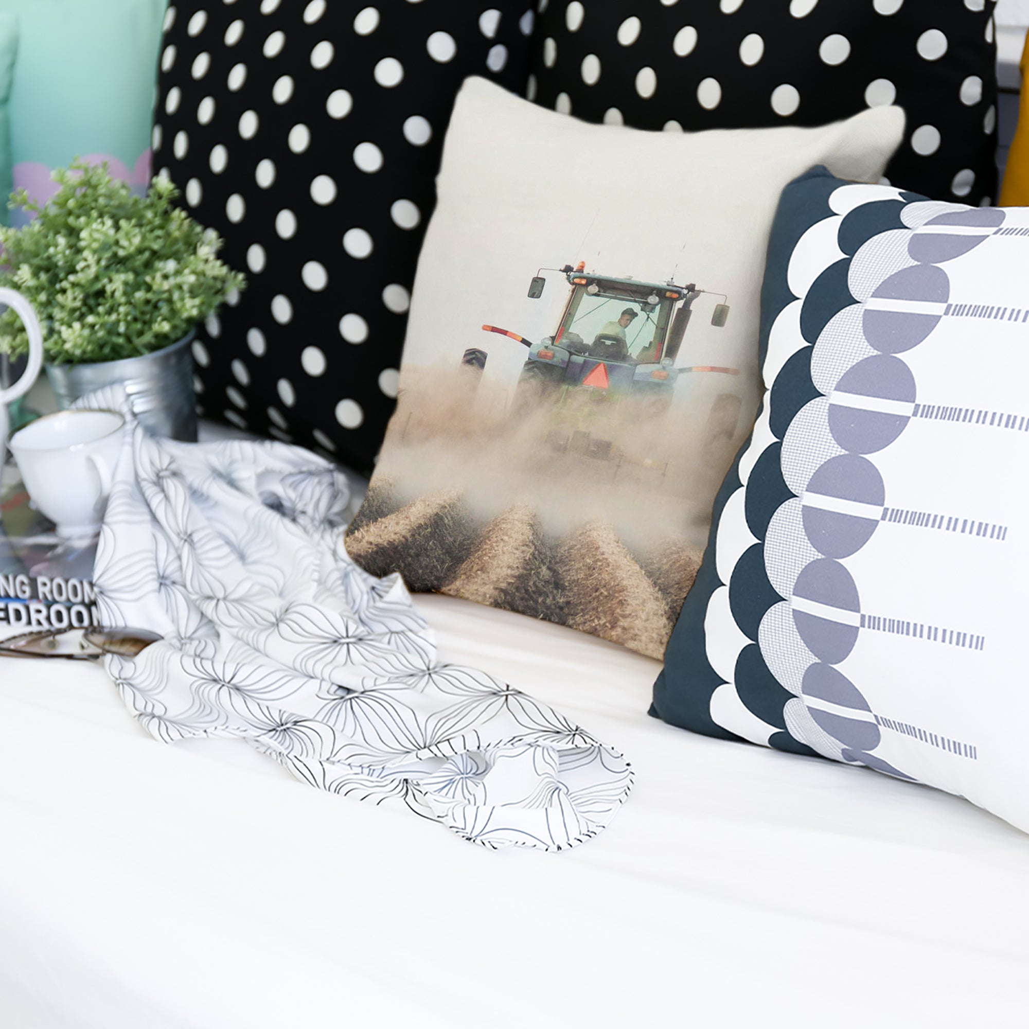 Coussin de santé Tracteur en action