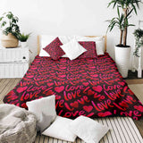 Original therapy blanket - cotton cover black with lettering Love