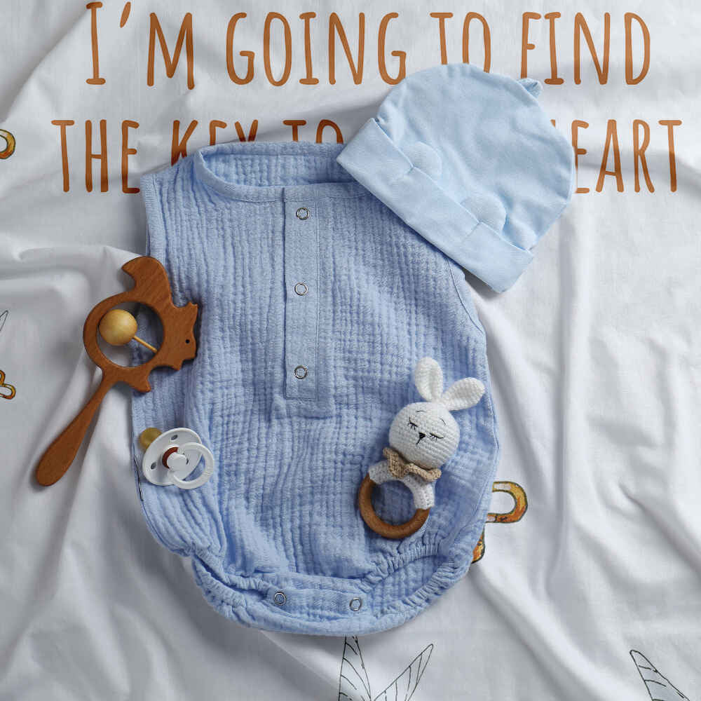 Couverture thérapeutique originale - Housse en coton blanc avec clé volante