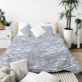 Original therapy blanket - cotton cover wavy pattern blue