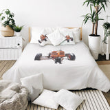 Original therapy blanket - cotton cover tractor in orange