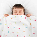 Therapy blankets bedding set, colorful dots.