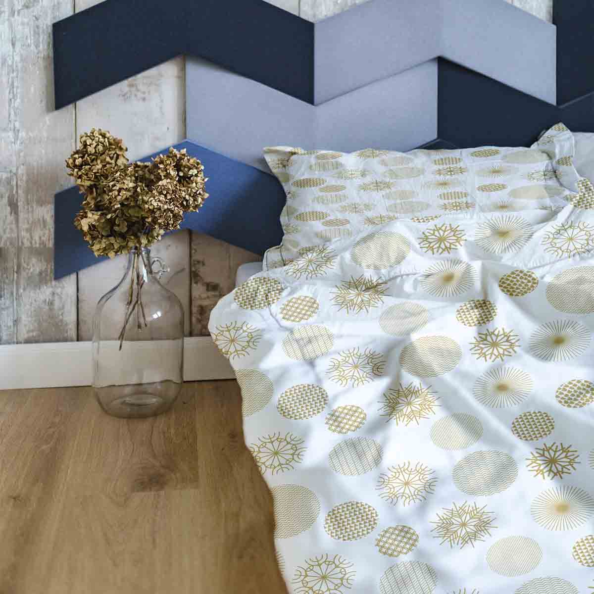 Couverture thérapeutique originale - Housse en coton ornement de Noël doré