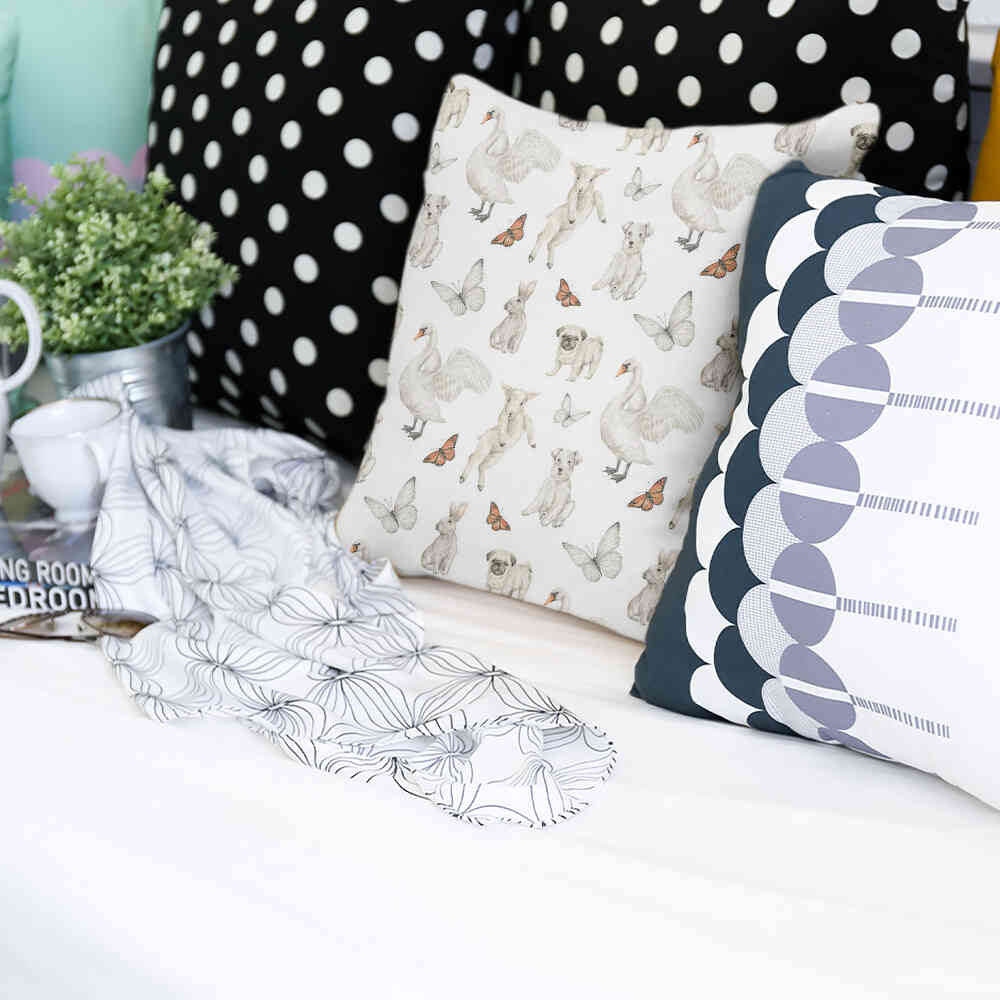 Coussin de santé blanc animaux mignons