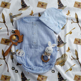 Original therapy blanket - cotton cover white with owls