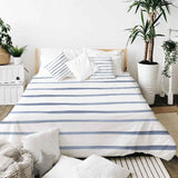 Original therapy blanket - cotton cover blue horizontal stripes