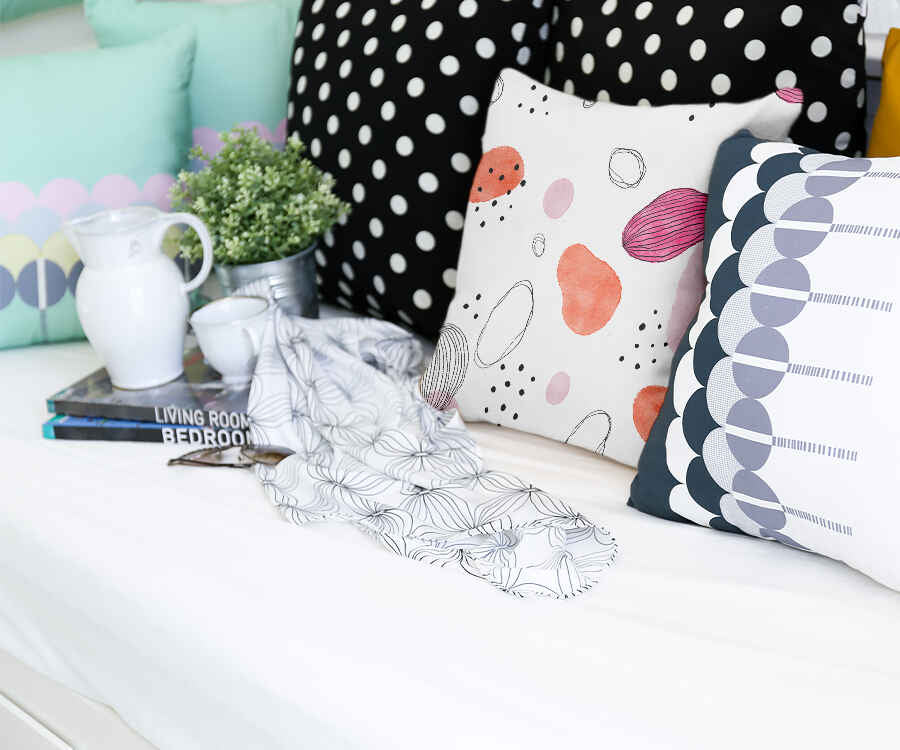 Coussin de santé cercles abstraits