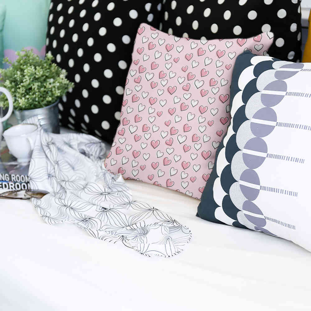 Coussin de santé doux petits cœurs