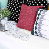 Health pillow red with pink heart motif