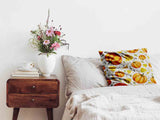Health pillow white with large pumpkins