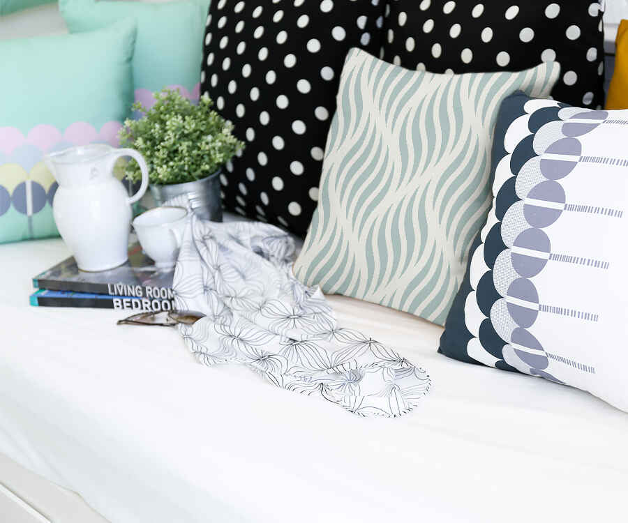 Coussin de santé vagues abstraites