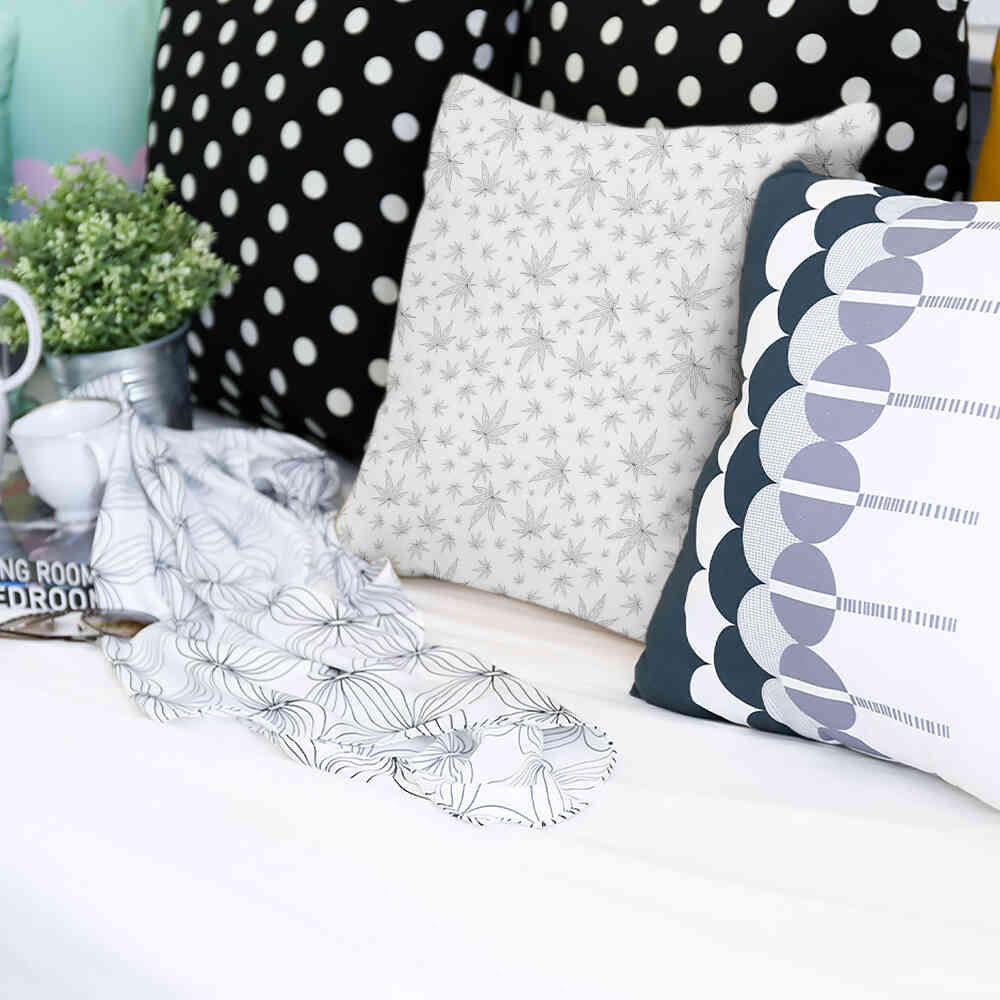 Coussin de santé gris avec lierre