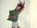 Green health pillow with fir trees