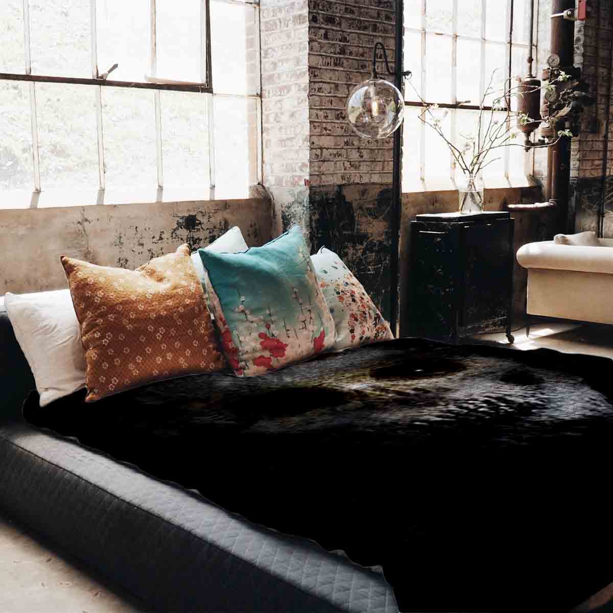 Couverture thérapeutique originale - Housse en coton noire effrayante