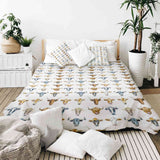 Original therapy blanket - cotton cover white with bull heads