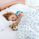 Original therapy blanket - cotton cover white with toys