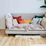 Beige health pillow with stripes