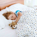 Therapy blanket and bedding set with small triangles