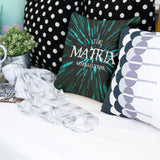 Health pillow with The Matrix lettering