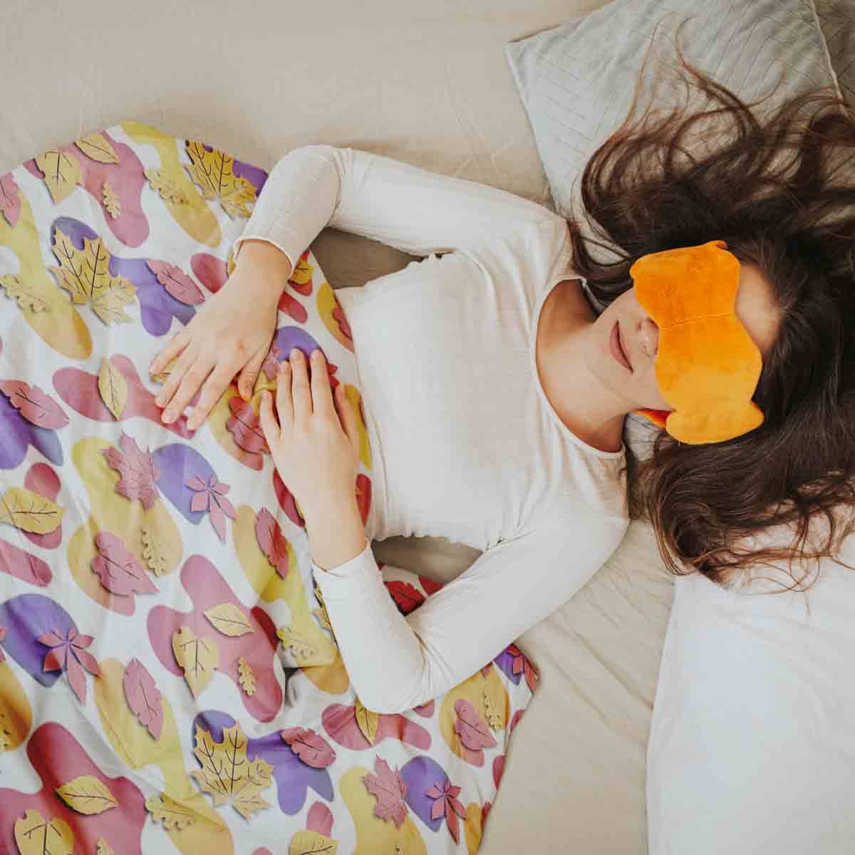 Ensemble de literie avec couverture thérapeutique motifs colorés