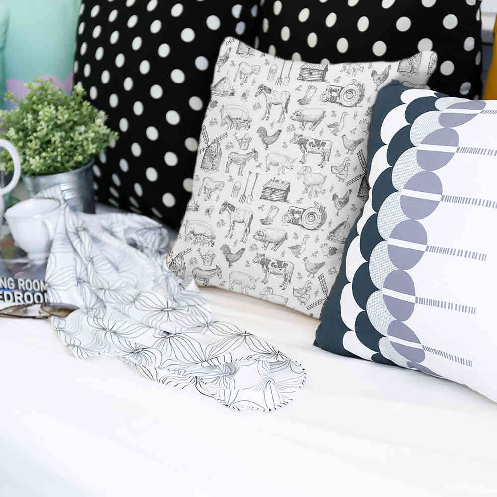 Health Pillow Gray Farmhouse