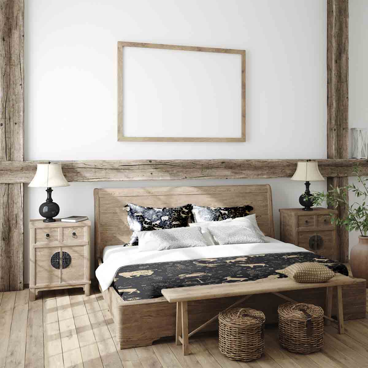 Couette de thérapie Ensemble de literie Noir Constellations