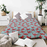Therapy Blanket Bedding Set Red Origami