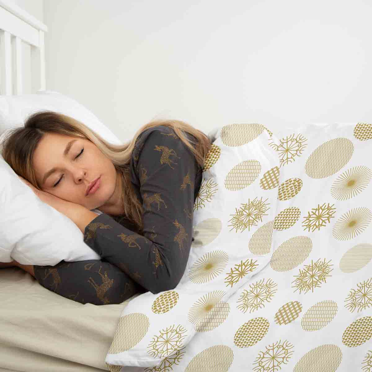 Therapy blankets bedding set golden Christmas decorations