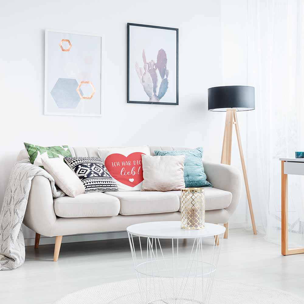 Coussin de santé cœur Je t'aime